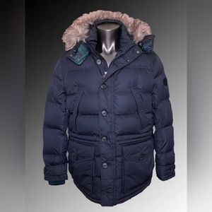 POLO RALPH LAUREN FAUX FUR TAFFETA DOWN PARKA NAVY MEN'S XXL NWT MRSP $598
